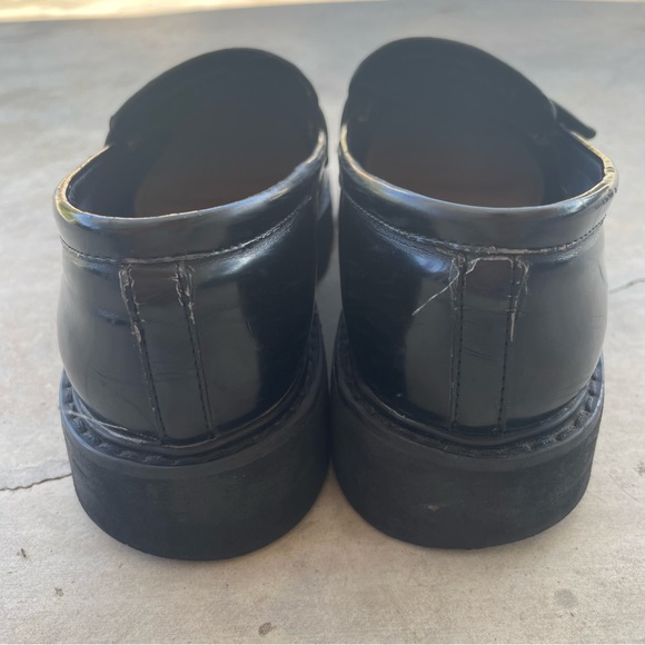 Zara Trafaluc Woman’s Black Chunky Lug Sole Penny Loafers size 39 - Picture 7 of 8